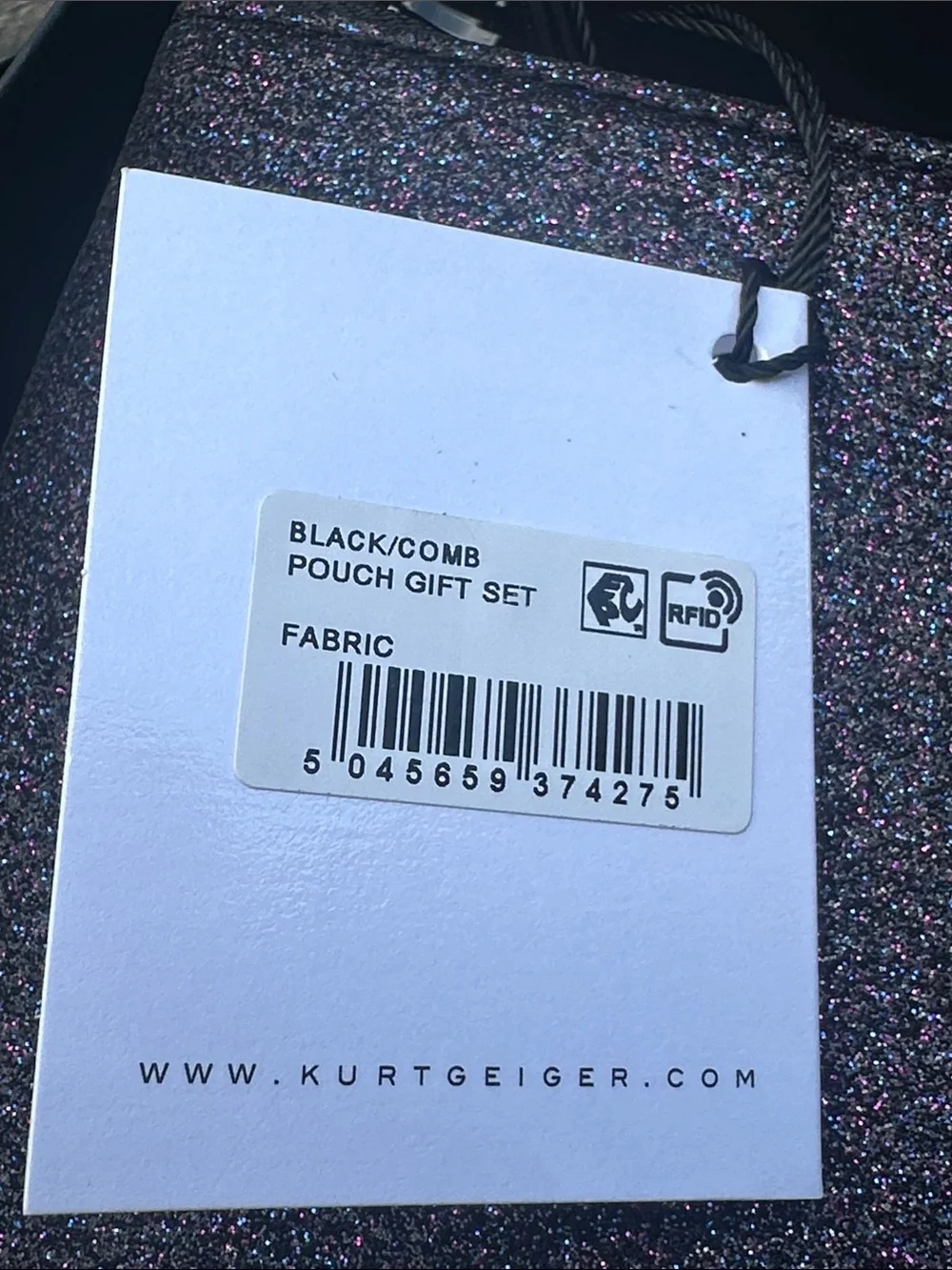 Kurt Geiger Glitter Card Holder and Zip Pouch - NWT